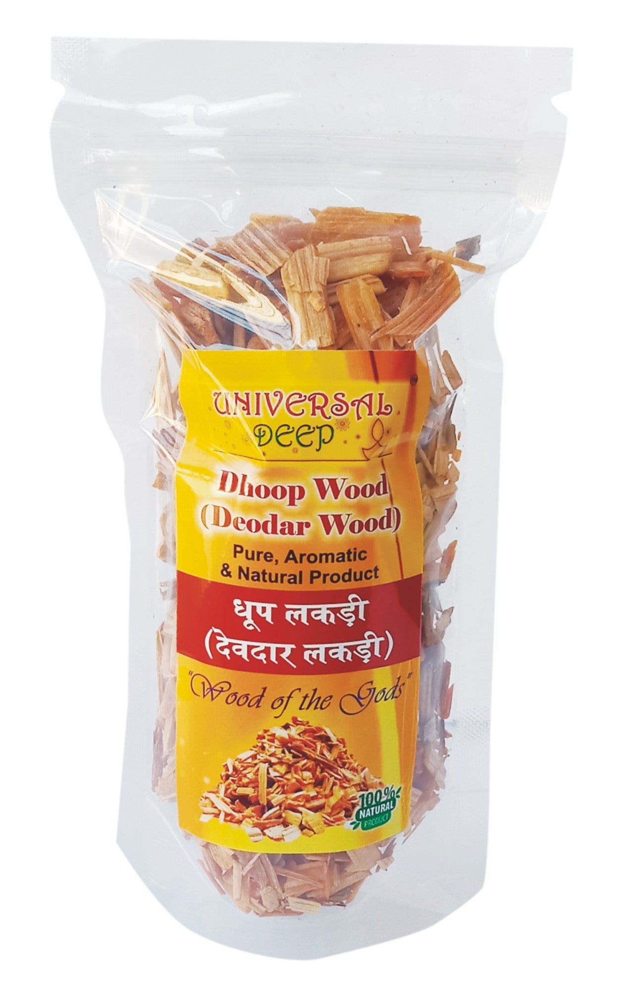 Dhoop (Deodar) Wood for Daily Pooja and Havans_100g Pack (Pure, Aromatic & 100% Natural) - " Wood of the Gods"