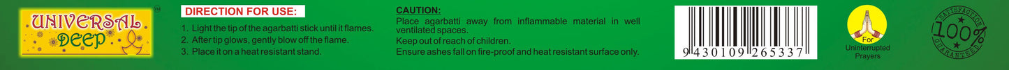 Universal Deep Mogra Agarbatti-9" Long 36 Sticks