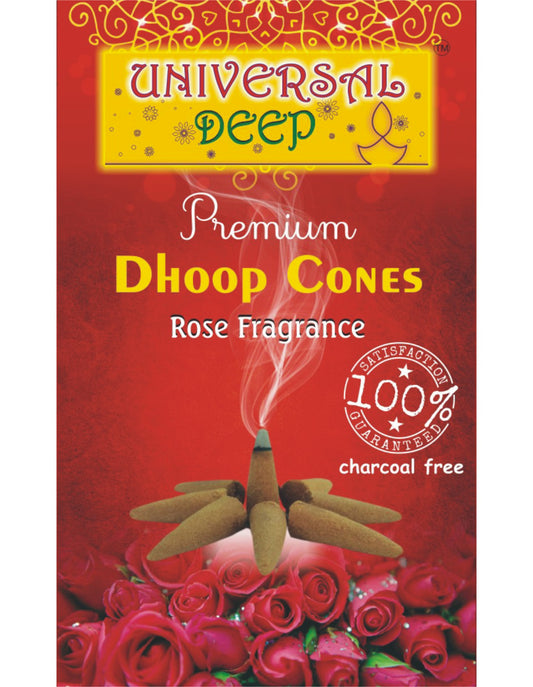 Universal Deep Dhoop Cones, 10 Pcs. Pack, Lasts Longer, Aromatic Fragrance